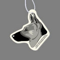 Paper Air Freshener Tag W/ Tab - German Shepherd's Head